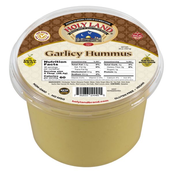Holy Land Garlicy Hummus