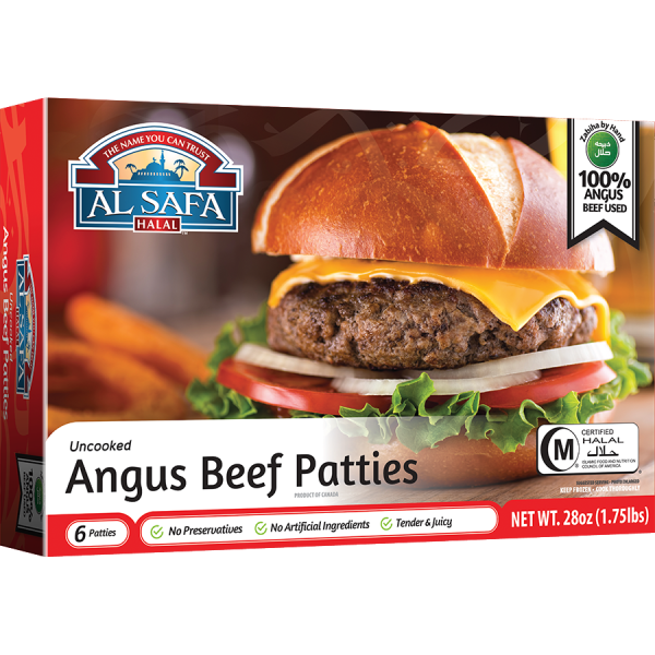 AS00801 Al Safa Angus Beef Patties - 28 oz