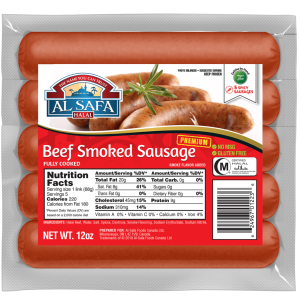Al Safa Beef Smoked Sausage 12 Oz