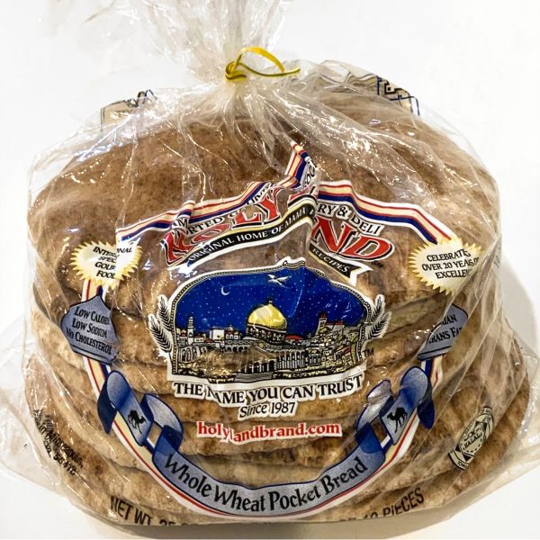 Holy Land Whole Wheat Thick Pita Bread – 10 Pc