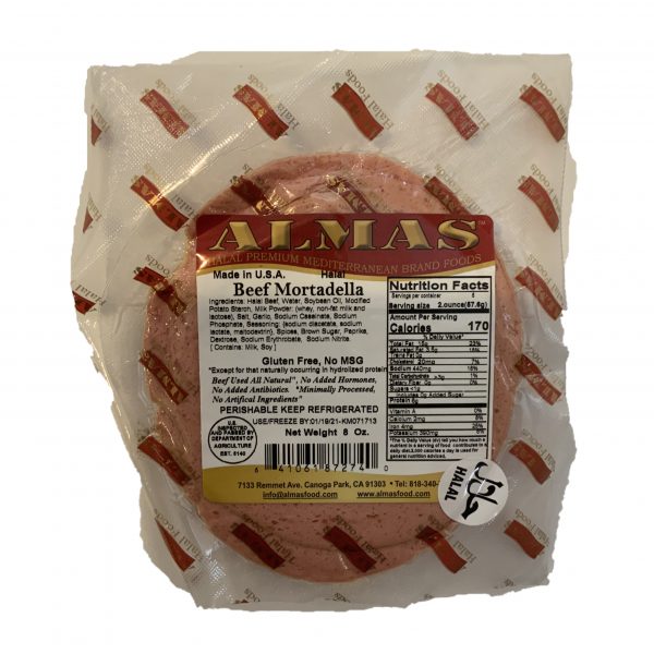 Almas Beef Mortadella - 8 Oz