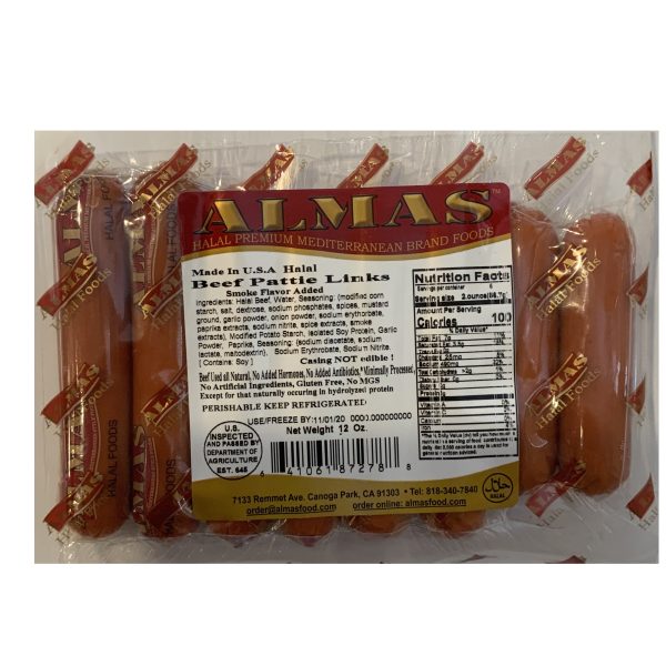 Almas Beef Pattie Link - 12 Oz