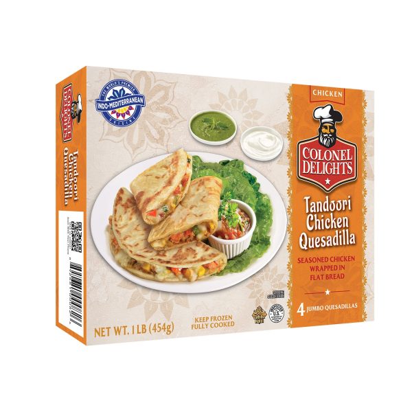 Tandoori-Chicken-Quesadilla-Front Colonel Delights Tandoori Chicken Quesadilla - 10 Oz