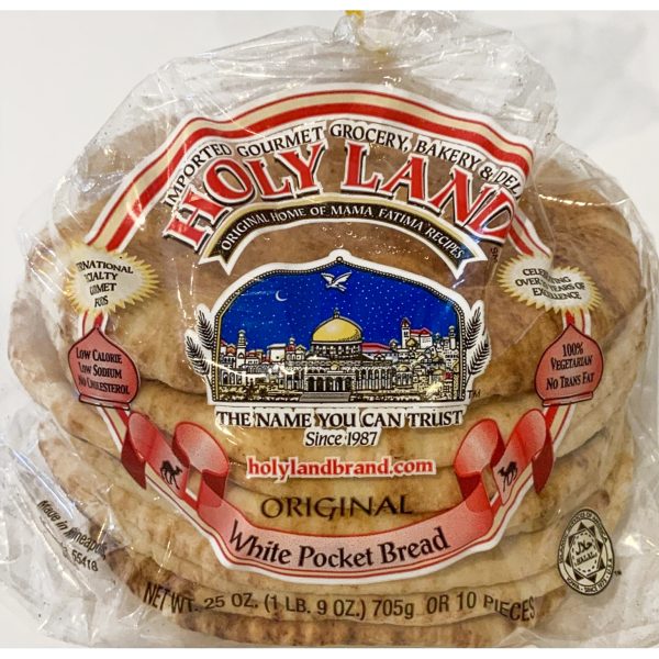 White-Pocket-Bread Holy Land Original Thick Pita Bread – 10 Pc