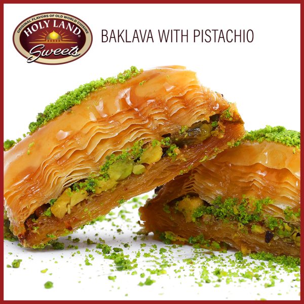 HolyLandSweets-Baklava-Pistachio-Hero-1 Holy Land Baklava Stuffed with Pistachio