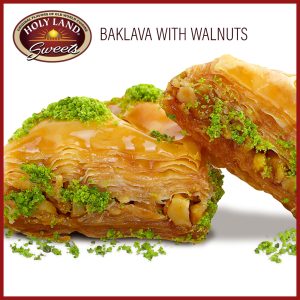 HolyLandSweets-Baklava-Walnuts-Hero-1 Holy Land Baklava Stuffed with Walnuts