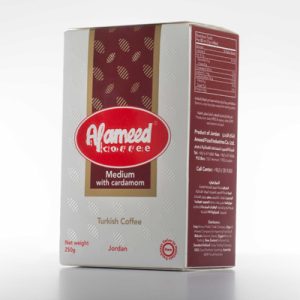 Al Ameed Medium Ground Coffee with Cardamom - 1/2 Lb