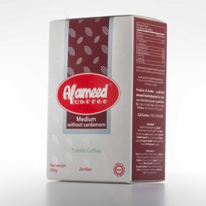 Al Ameed Medium Ground Coffee Without Cardamom 1/2 Lb