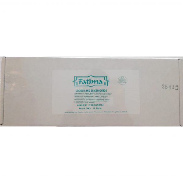Fatima Halal Cooked Gyro Slices 5 Lb