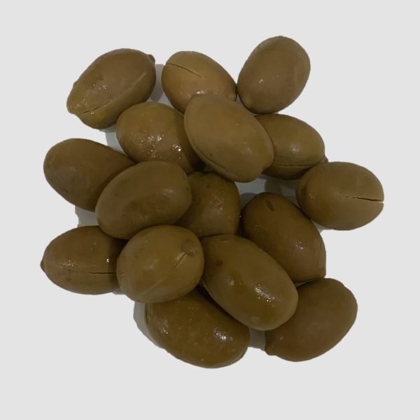 green cracked Green Cracked Colossal Olives - Per ½ Lb
