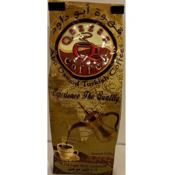 3-4 light with cardamom Abu Dawood Turkish Coffee 3/4 Light With Cardamom - 16 Oz