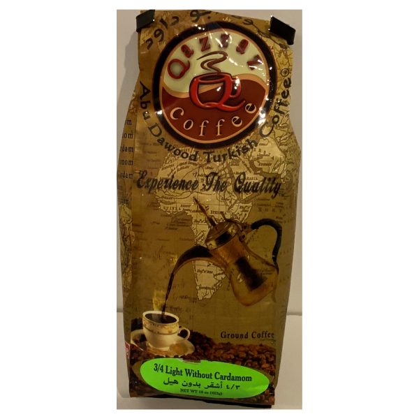 Abu Dawood Turkish Coffee 3/4 Light Without Cardamom 16 Oz