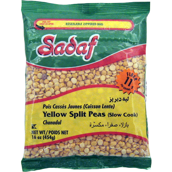 Sadaf Yellow Split Peas Slow Cook 16 Oz