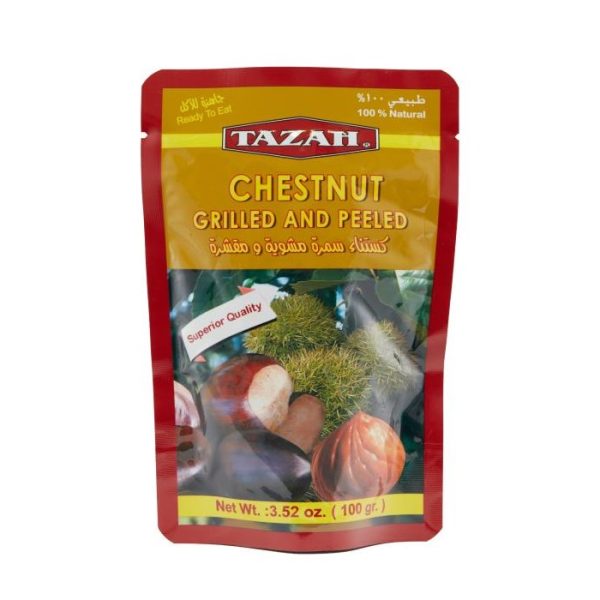 tazah chestnut 100 gm Tazah Grilled and Peeled Chestnuts - 100 Gm
