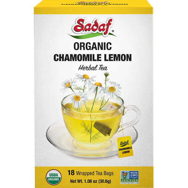 Sadaf Organic Chamomile Lemon Tea 18 T.B