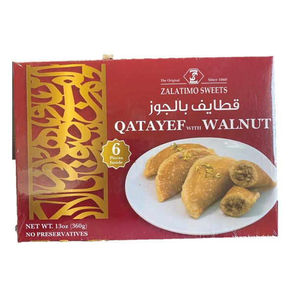 Zalatimo Qatayef with Walnuts - 6 Pieces