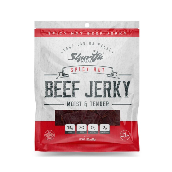 Sharifa Beef Jerky Spicy Hot - 2.85 Oz