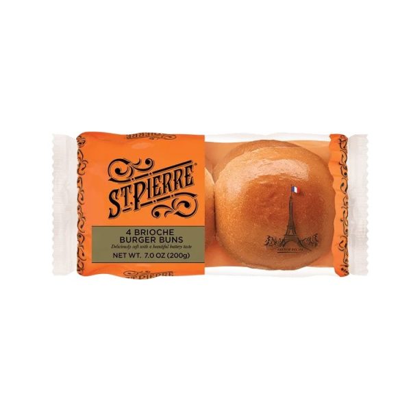 St. Pierre Brioche Burger Bun 4 pc