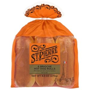 St. Pierre Brioche Hot Dog Bun 6 Pc